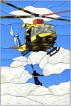 Stained Glass Pattern-Helicopter